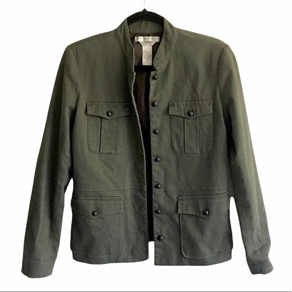 Geoffrey Beene Jackets & Blazers - Geoffrey BEENE Vintage Sport Military Jacket Blazer Army Green 8